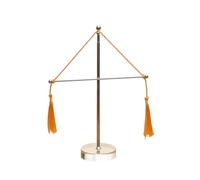 Didiseaon Porte-drapeau Pratique et Chic de Bureau Base en Verre en Métal Design Télescopique pour Occasions Militaires et Espace de Travail