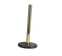 Didiseaon Porte-essuie-Tout Marbre Naturel avec Plaque Or Étagère De Rangement pour Salle De Bain Et Cuisine Base Grise