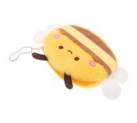 Didiseaon Porte-Monnaie en Peluche Abeille Mini Porte-Clés Doux pour Pièces de Monnaie Écouteurs et Clés Accessoire Garçon et Filles Garçon Fille Paquet de Rangement Compact et Mignon