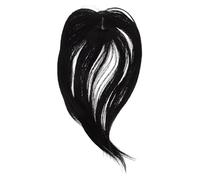 Didiseaon Postiche Avec Frange Rideau 3d Naturel Noir, Taille Moyenne, Synthétique, Pour Femmes, Coiffure Quotidienne Et Fêtes, Pièce De Remplacement Silencieuse