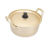 Didiseaon Pot à Soupe Aluminium avec Couvercle Double Poignée Fait Tout pour Cuisine Cuisson Instantanée de Nouilles Ramen Coréennes Compatible Feux