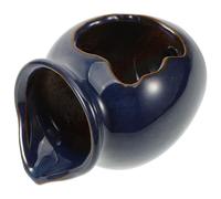 Didiseaon Pot Cascade Céramique Bleu pour Aquarium Fontaine Décorative et Circulation d'eau, Design Simple et Pratique pour Jardin ou DIY Fontaine