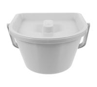 Didiseaon Pot de Chambre Seau à Urine en Plastique Blanc, Rond, Léger et Facile à Laver, Accessoire Toilette Wc pour Personnes Âgées, Femmes Enceintes et Grands-parents