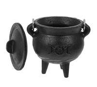 Didiseaon Pot de Sorcière Décoratif en Fer Noir avec Effet de Combustion Réaliste, Style Antique, pour Décoration Intérieure et Extérieure Lors de Festivals