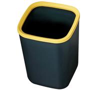 Didiseaon Poubelle Carrée Plastique 10l Bleu Foncé avec Anneau de Pression, Corbeille à Déchets Cuisine, Bureau et Salon, Poubelle Intérieure Multifonction, Bac de Rangement Robuste