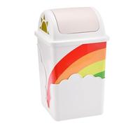 Didiseaon Poubelle Créative à Couvercle Basculant, Motif Nuage Arc-en-ciel | Plastique, Grand Format pour Déchets Domestiques et Mouchoirs, Salon ou Bureau, Style Simple et Décoratif