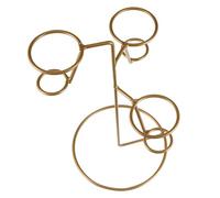 Didiseaon Présentoir à Glace en Fer Forgé Doré 7 Emplacements Grille de Refroidissement pour Pâtisserie Support de Cônes pour Fêtes et Événements Accessoire Résistant pour Présentation