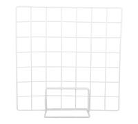 Didiseaon Présentoir de Comptoir en Grille 35X35 CM Blanc Base Petite Blanche Support D’Exposition Polyvalent pour Photos Bijoux et Accessoires Lot de 2 Pièces pour Bureau et Stand