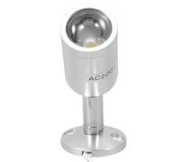 Didiseaon Projecteur LED Rotatif 3w Blanc Froid 6500k pour Vitrine, Éclairage D’armoire en Acier Inoxydable Argenté, Spot D’accentuation pour Bijou et Modèle, Lumière Haute Luminosité