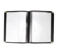 Didiseaon Protège Menu Transparent PVC Pages pour Restaurant Bar Porte Menu Élégant et avec Coins Renforcés Support Polyvalent Carte des Boissons