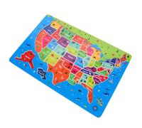 Didiseaon Puzzle Bois des États Unis Puzzle Éducatif de Géographie pour Garçon Fille Jeu Apprentissage pour Garçons et Filles des États Unis et Monde de Préscolaire