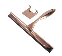 Didiseaon Raclette pour Vitre en Acier Inoxydable Lame en Silicone Cuivre Brosse Multi-usages pour Nettoyage Salle de Bain la Cuisine Fenêtres Bain Outil Pratique Hommes Femmes