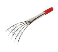 Didiseaon Râteau Palourdes Plage Acier Inoxydable avec Manche Ergonomique Outil Professionnel Léger et Stable pour Creuser Coquillages et Fruits de Mer