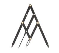 Didiseaon Règle à Sourcils en Acier Inoxydable Réglage de Taille, Outil de Mesure des Sourcils à Trois Points, Règle du Nombre D'or pour Dessin et Positionnement Précis