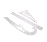 Didiseaon Règle de Couture Plastique 3 Pièces, Courbe Française Couture, Outils Artisanaux de Tailleur, Ensemble de Règles pour Création de Patrons de Vêtements, Précision Haute,