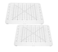 Didiseaon Règle de Patchwork Transparent 2 Pièces en Acrylique, Gabarit de Couture Carré, Outil de Modèle Mesure Précise pour Bricolage pour Matelassage et Petits Travaux Créatifs
