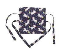 Didiseaon Rehausseur de Chaise de Salle à Manger Garçon et Filles Carré Épais en Éponge Bleu Roi Unicorn, Coussin Rehausseur Détachable Lavable, Siège Garçon et Filles Confortable