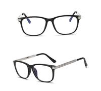 Didiseaon Rétro Unisexes Cadre Métal Classique Monture Carrée Petite avec Lentilles Transparentes Design Antidérapant Légère et Ajustement Confortable pour Visage