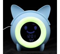 Didiseaon Réveil Lampe Numérique Électronique Créatif Veilleuse Bleue