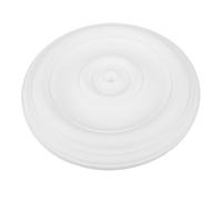 Didiseaon Rosace de Plafond Pu Ronde Blanche, Médaillon Décoratif Moderne