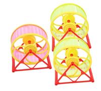 Didiseaon Roue d'exercice pour Hamster Lot de 3 en Plastique Silencieuses pour Animaux de Compagnie Jouet de Sport Coloré pour Hamsters et Petits Rongeurs