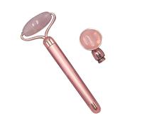 Didiseaon Rouleau Visage Jade Et Masseur Facial En v Rouleau Vibrant Compact or Rose Outil De Lifting Visage Femmes Quotidien