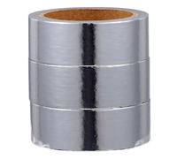 Didiseaon Ruban Adhésif Décoratif Adhérence Facile à Appliquer à Déchirer 3 Rouleaux Washi Ruban Adhésif Argenté pour Loisirs Créatifs pour Carnets et Journaux Intimes