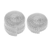 Didiseaon Ruban Adhésif Décoratif Strass et Perles 2 CM de Large 3 Rouleaux Autocollants pour Mariage DIY Robe de Mariée Chaussures et Accessoires Galon Strass pour Vêtements et Loisirs