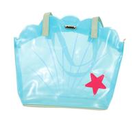 Didiseaon Sac De Plage En Coquille Sacoche Transparente Grand Sac De Plage Imperméables Bleu Pvc