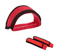 Didiseaon Sangles de Pédales de Vélo Rouge en Nylon Antidérapantes Confortables à Porter pour Pédales à Cale-Pieds pour Vélo à Pignon Fixe et VTT