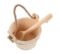 Didiseaon Seau De Sauna Naturel avec Louche Tonneau De Bain pour Sauna Et Douche Pelle à Eau pour Portable Et Pratique