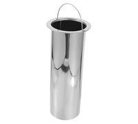 Didiseaon Seau Métal Inoxydable pour Brochettes Barbecue avec Poignée Rangement Pratique pour Bâtonnets de Grillades et Baguettes Léger et Portable pour Barbecue et Repas Plein Air