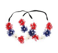 Didiseaon Serrage-tête 2pcs Taille Unique Élastique Accessoires Cheveux 4 Juillet Fête Décoration