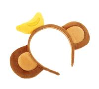 Didiseaon Serrage-tête à Oreilles De Singe Avec Banane Dessus Taille Unique Tissu Léger Bandeau Décoratif Cosplay Fête Déguisement Carnaval
