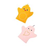 Didiseaon Serviette Lot De 2 De Bain Serviette Poncho Pour Enfants Accessoire De Bain Pratique Mitaines Pour La Famille