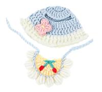 Didiseaon Set Accessoires Poupée Compatible Chapeau Crochet et Bavoir pour Maison de Poupées Tenue Douce et Pratique pour Jeu Créatif