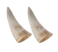 Didiseaon Set de 2 Cornes à Boire Viking en Corne Naturelle Fait la Main, Décoration Viking Unique pour Verres à Bière et Mug pour Vin, Décor Vintage pour Table et Fêtes à Thème