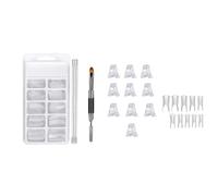 Didiseaon Set de Manucure Clip de Blindage Fixe Blanc en Abs et Acier Inoxydable, Outil Portable pour Ongles, pour Usage à Domicile ou Salon