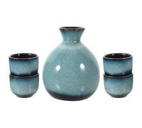 Didiseaon Set de Tasse à Saké de Style Japonais en Céramique Pot à Saké Rétro, Surface Opacifiée, Toucher Lisse, pour Hôtels et Maisons de Thé Couleur Aléatoire