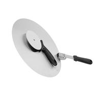 Didiseaon Set Pelle à Pizza Acier Inoxydable avec Roue Coupe Pizza Spatule Métallique pour Gâteaux et Manche Long Sécurisé et Rangement Compact