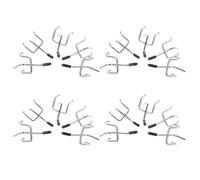 Didiseaon Sets de Crochets Métalliques Robustes Installation Facile Lot de 20 Espacement des Trous 2,5 Cm pour Panneau Perforé en Fer Argenté Adaptés aux Ateliers et Sous-sols