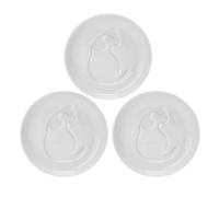 Didiseaon Soucoupe Ronde et en Céramique Blanche 3pcs Réutilisable Finition Soignée pour Sauce et Condiments pour Usage Ménager et Restaurant Restaurant