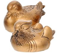 Didiseaon Statue de Mandarin Saint-Valentin en Résine Café, Sculpture de Mandarin pour Mariage, Décor Vivant et Solide, Cadeau pour Mariage ou Anniversaire