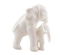 Didiseaon Statue Maman et Garçon Fille Équidés Porcelaine Blanche Figurine Décorative pour Salon et Chambre Ornement Éducatif Renforçant Le Lien Parent-garçon Fille Cadeau Fête des Mères et