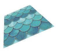 Didiseaon Sticker Mural Autocollant Motif Écailles de Poisson 3D Carrelage Sirène Amovible et Repositionnable Décoration Murale Cuisine et Salle de Bain Étanche Facile à Poser