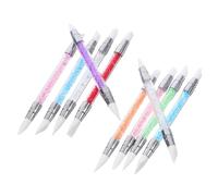 Didiseaon Stylo de Dessin pour Ongles Multifonction en Acrylique et Silicone 10pcs pour Nail Art Précis, pour Salons Professionnels et Artistes de Manucure