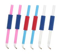 Didiseaon Stylos à Pointiller Couleur Aléatoire en Plastique Lot de 6 à Tête Coudée avec Poignée Ergonomique Confortable pour Broderie Diamant et Décoration de Vêtements