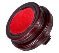 Didiseaon Support de Boule de Cristal en Bois Double Couche Rotatif Rouge | Présentoir Rond, Usage Maison ou Restaurants, pour Petits Objets Décoratifs et Sphères de 13 à 16cm