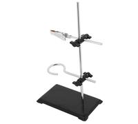 Didiseaon Support de Cornue Industrielle Noir en Fer et Plastique, Stable et Sûr, Collier de Serrage pour Tube pour Laboratoires de Chimie et Montages Expérimentaux
