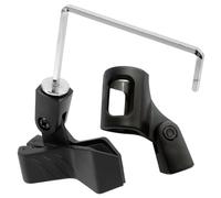 Didiseaon Support de Microphone en Métal Noir Fixation Verticale pour Saxophone et Microphone Clip Pratique pour Performance en Extérieur Lot de 1 Set de Set
